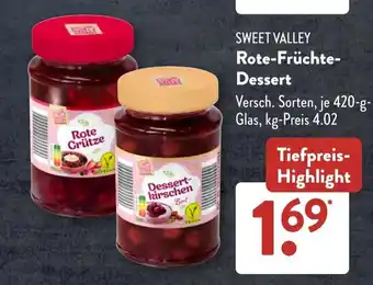 Aldi Süd SWEET VALLEY Rote-Früchte- Dessert Angebot