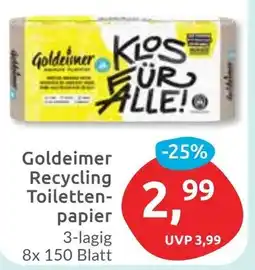 Budni Goldeimer Recycling Toilettenpapier Angebot