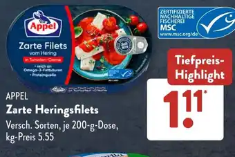 Aldi Süd APPEL Zarte Heringsfilets Angebot