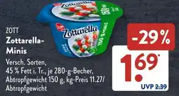 Aldi Süd ZOTT Zottarella- Minis Angebot