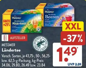 Aldi Süd MESSMER Ländertee Angebot