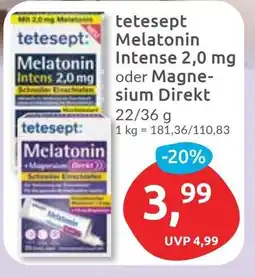 Budni tetesept Melatonin Intense 2,0 mg oder Magnesium Direkt Angebot