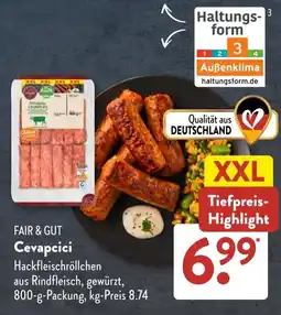 Aldi Süd FAIR & GUT Cevapcici Angebot