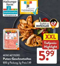 Aldi Süd MEINE METZGEREI Puten-Geschnetzeltes Angebot