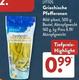 Aldi Süd LYTTOS Griechische Pfefferonen Angebot