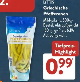 Aldi Süd LYTTOS Griechische Pfefferonen Angebot