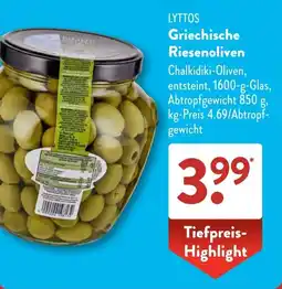 Aldi Süd LYTTOS Griechische Riesenoliven Angebot