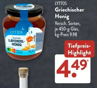 Aldi Süd LYTTOS Griechischer Honig Angebot