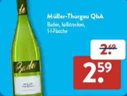 Aldi Süd Müller-Thurgau QbA Angebot