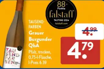 Aldi Süd TAUSEND- FARBEN Grauer Burgunder QbA Angebot