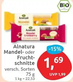 Budni Alnatura Mandel- oder Fruchtschnitte Angebot