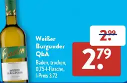 Aldi Süd Weißer Burgunder QbA Angebot