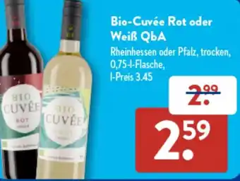 Aldi Süd Bio-Cuvée Rot oder Weiß QbA Angebot