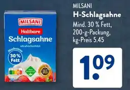 Aldi Süd MILSANI H-Schlagsahne Angebot