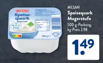 Aldi Süd MILSANI Speisequark Magerstufe Angebot