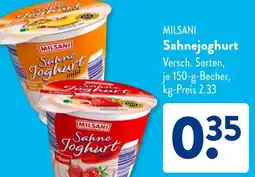 Aldi Süd MILSANI Sahnejoghurt Angebot