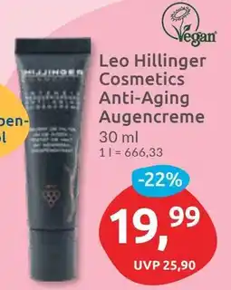 Budni Leo Hillinger Cosmetics Anti-Aging Augencreme Angebot