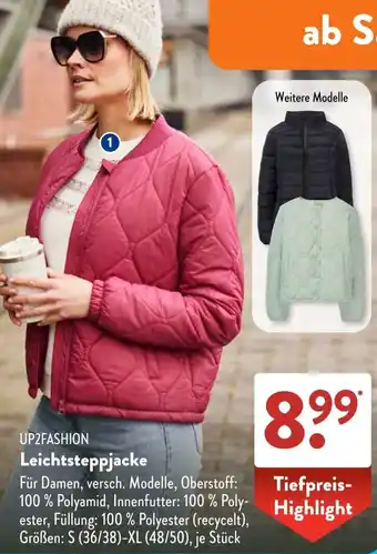 Aldi Süd UP2FASHION Leichtsteppjacke Angebot