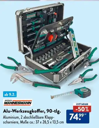 Aldi Süd MANNESMANN Alu-Werkzeugkoffer, 90-tlg. Angebot