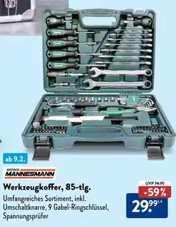 Aldi Süd MANNESMANN Werkzeugkoffer, 85-tlg. Angebot