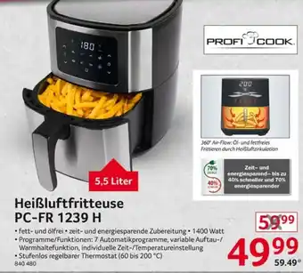 Selgros PROFI COOK Heißluftfritteuse PC-FR 1239 H Angebot