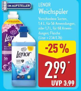 Aldi Nord LENOR Weichspüler Angebot