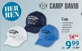 Selgros CAMP DAVID Cap Angebot