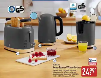 Aldi Nord AMBIANO Retro-Toaster/-Wasserkocher Angebot