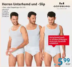 Selgros Gotzburg Herren Unterhemd und -Slip Angebot