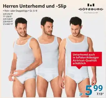 Selgros Gotzburg Herren Unterhemd und -Slip Angebot