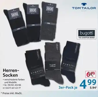 Selgros TOM TAILOR/ bugatti Herren- Socken Angebot