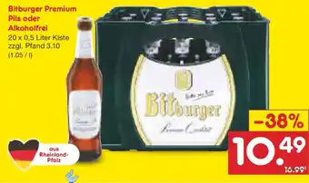 Netto Marken-Discount Bitburger Premium Pils oder Alkoholfrei Angebot