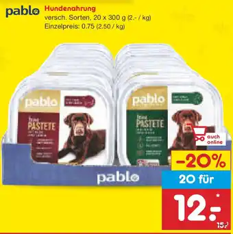 Netto Marken-Discount pable Hundenahrung Angebot