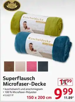 Selgros GÖZZE Superflausch Microfaser-Decke Angebot