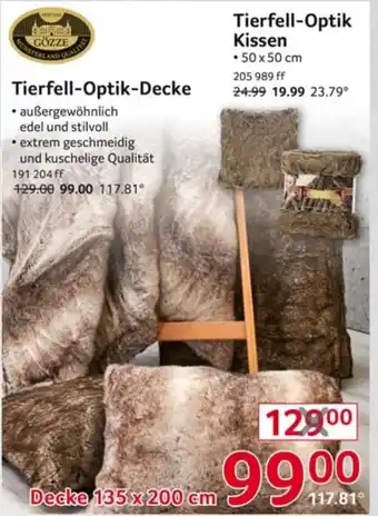 Selgros GÖZZE Tierfell-Optik-Decke Angebot