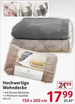 Selgros Hochwertige Wohndecke 150*200 Angebot