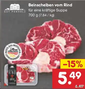 Netto Marken-Discount GUT PONHOLZ Beinscheiben vom Rind Angebot