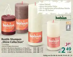 Selgros bolsius professional / RAL KERZEN Rustik-Stumpen ,,Shine Collection" Angebot