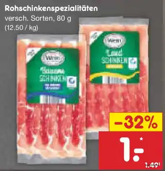 Netto Marken-Discount Rohschinkenspezialitäten Angebot