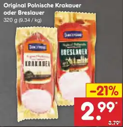 Netto Marken-Discount Original Polnische Krakauer oder Breslauer Angebot