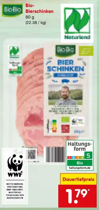 Netto Marken-Discount Bio- Bierschinken Angebot