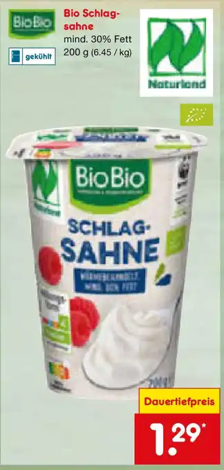 Netto Marken-Discount Bio Schlag- sahne Angebot