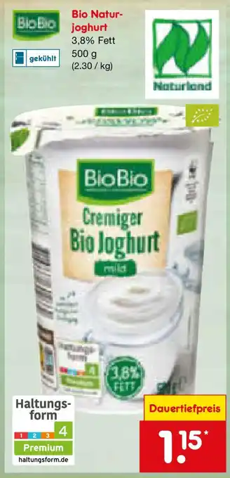 Netto Marken-Discount Bio Natur- joghurt Angebot