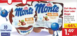 Netto Marken-Discount Zott Monte Maxi oder Mega Angebot