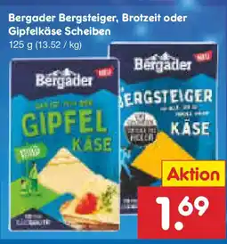 Netto Marken-Discount Bergader Bergsteiger, Brotzeit oder Gipfelkäse Scheiben Angebot