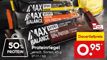 Netto Marken-Discount Proteinriegel MAX BALANCE Angebot