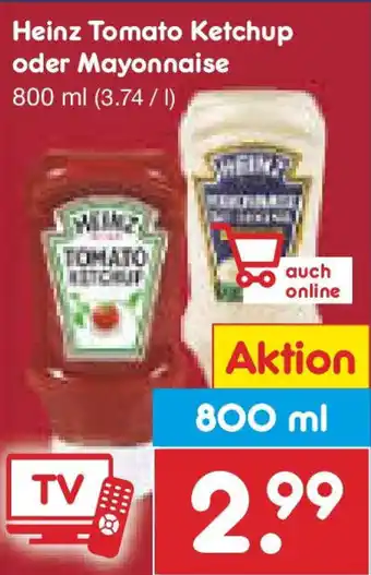 Netto Marken-Discount Heinz Tomato Ketchup oder Mayonnaise Angebot