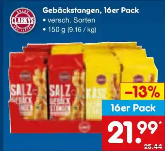 Netto Marken-Discount CLARKYS Gebäckstangen, 16er Pack Angebot