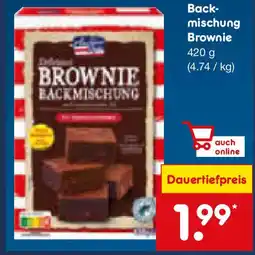 Netto Marken-Discount Back- mischung Brownie American Style Angebot