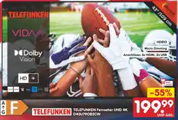 Netto Marken-Discount TELEFUNKEN Fernseher UHD 4K D43U790B2CW Angebot